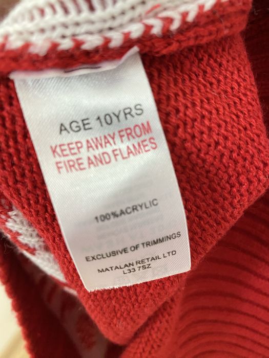 Sweterek świąteczny Dudes rozmiar 140 cm sesja święta mikołaj