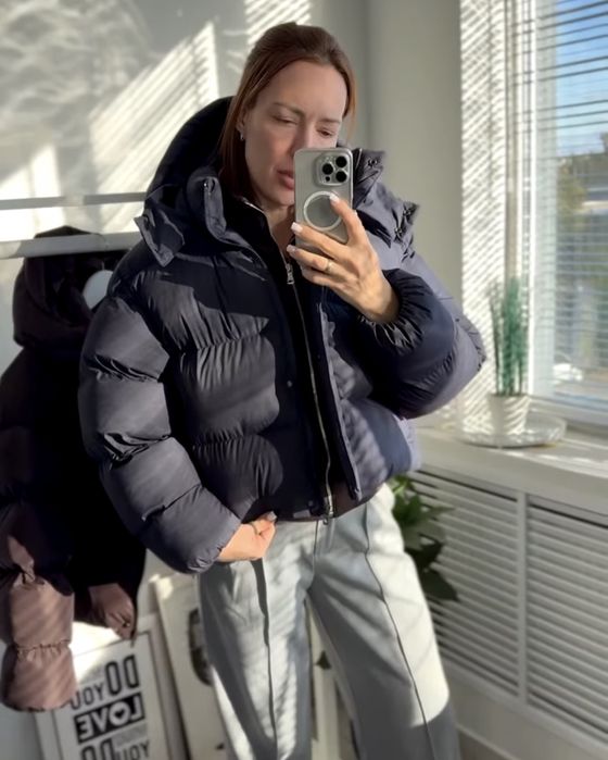 Пуфер вкорочений пуховик зимова куртка