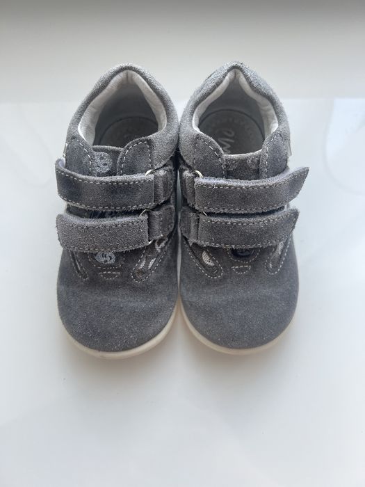 EMEL buty dziecięce skórzane skóra naturalna zamsz 22 szare