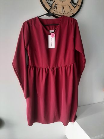 Nowa sukienka ciążowa bordo S/M