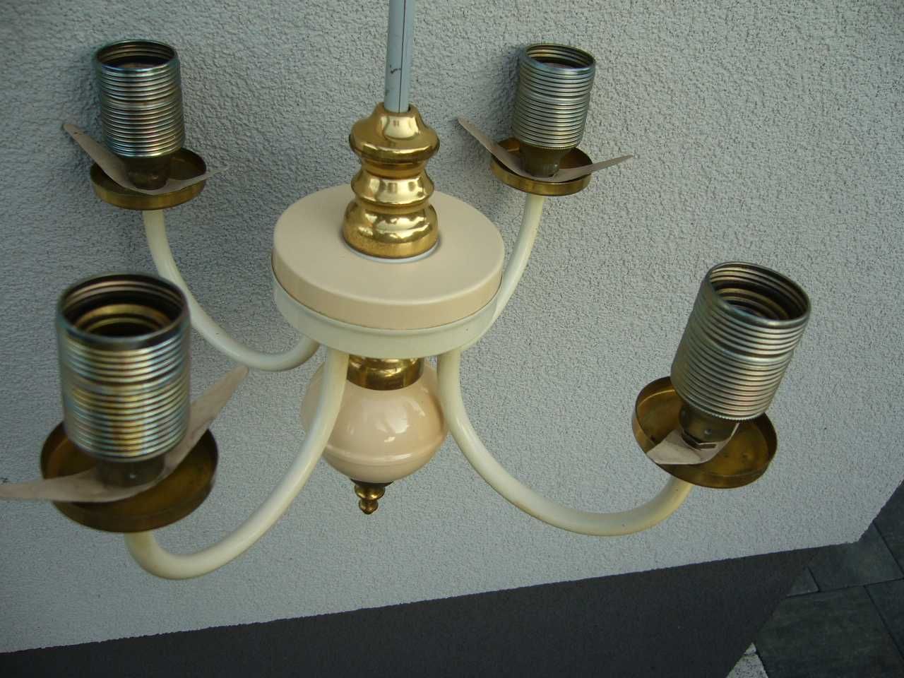 Żyrandol retro bez kloszy