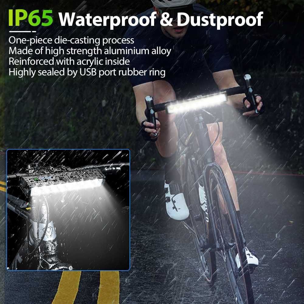 Lampa rowerowa halogen rowerowy potężna moc 3000 lumenów