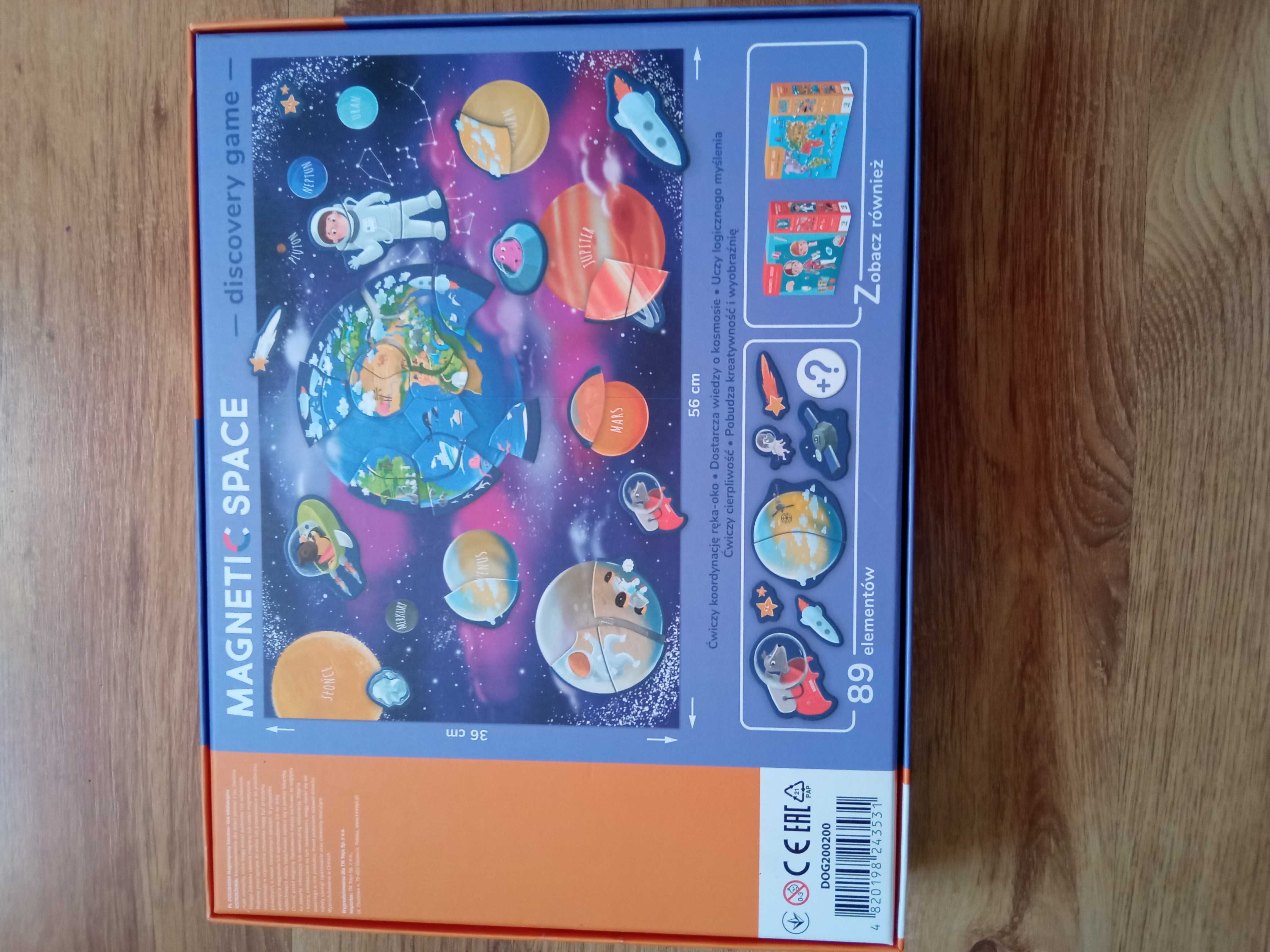 Tablica magnetyczna Gra edukacyjna KOSMOS dla dzieci 89 elementów