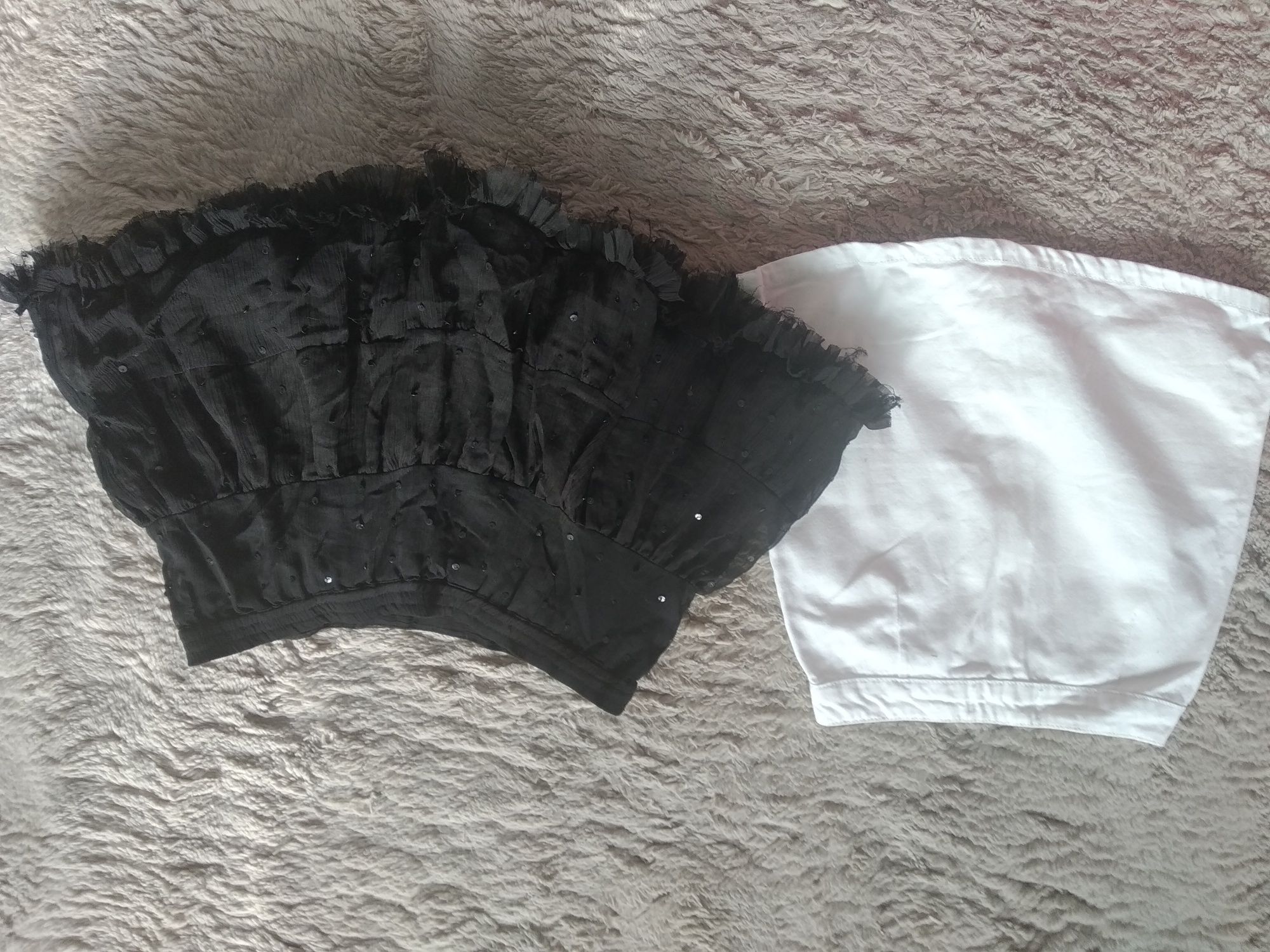 Spódnica dziecięca biała czarna 2 sztuki roz.146
