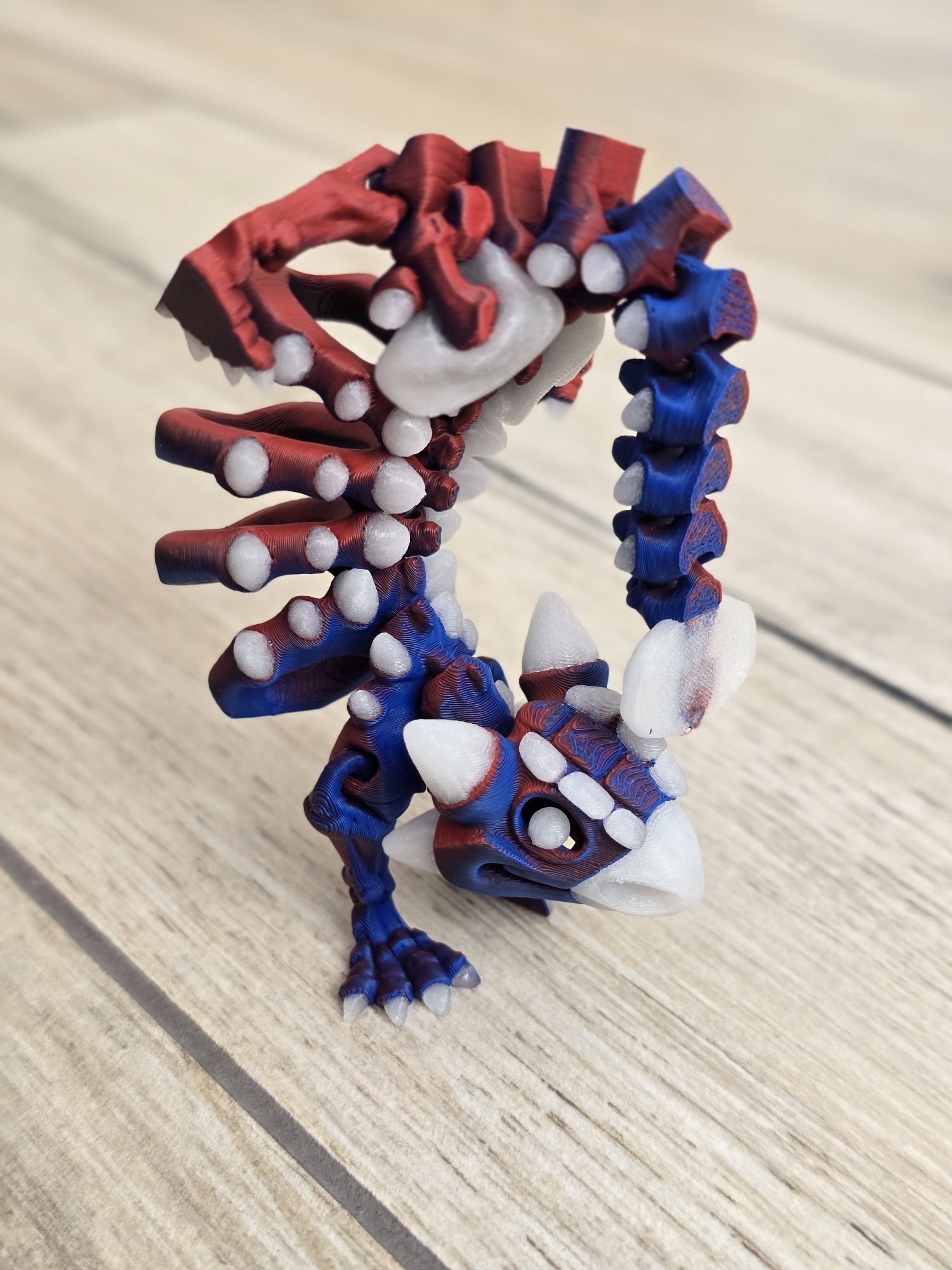 Świecący Keyspinner + Ankylozaur 2w1- KeyRambit KeyFlipper Druk3d