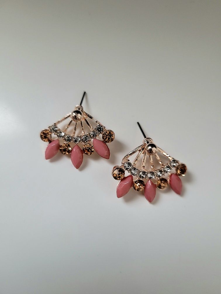 Japoński wachlarz gejszy kolczyki japan korean china geisha style