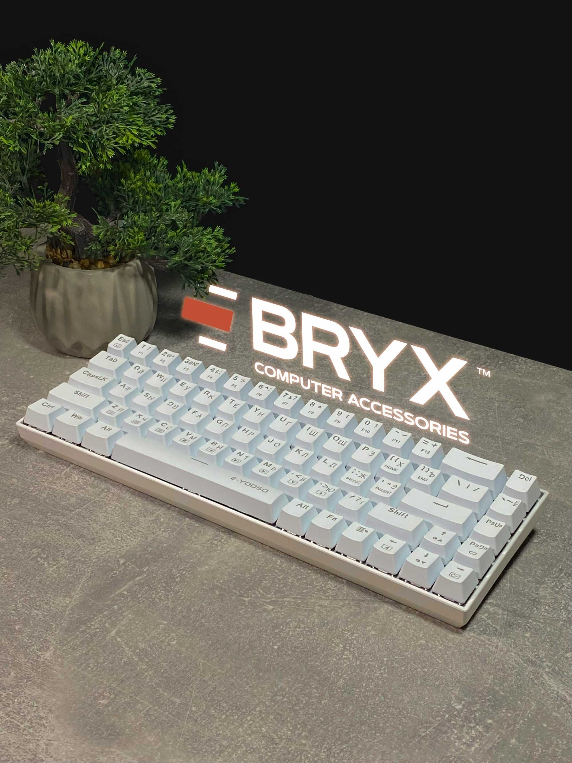 ‼️КИРИЛИЦЯ Клавіатура E-Yooso Z686 RGB ігрова механічна з підсвіткою