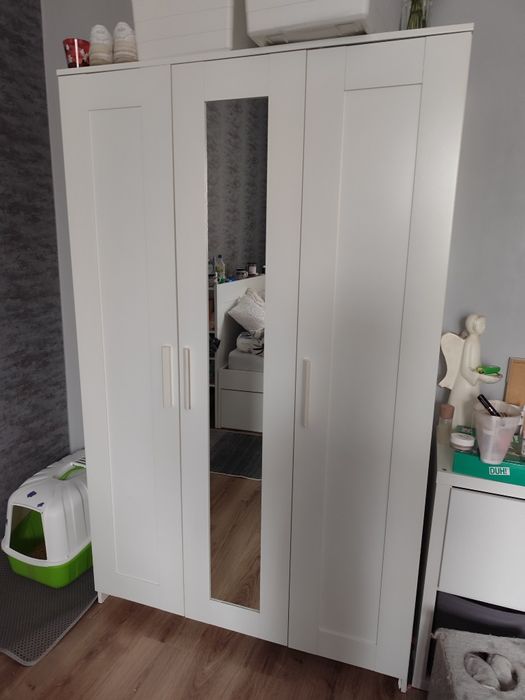 [Rezerwacja] Szafa trzydrzwiowa Ikea biała Brimnes