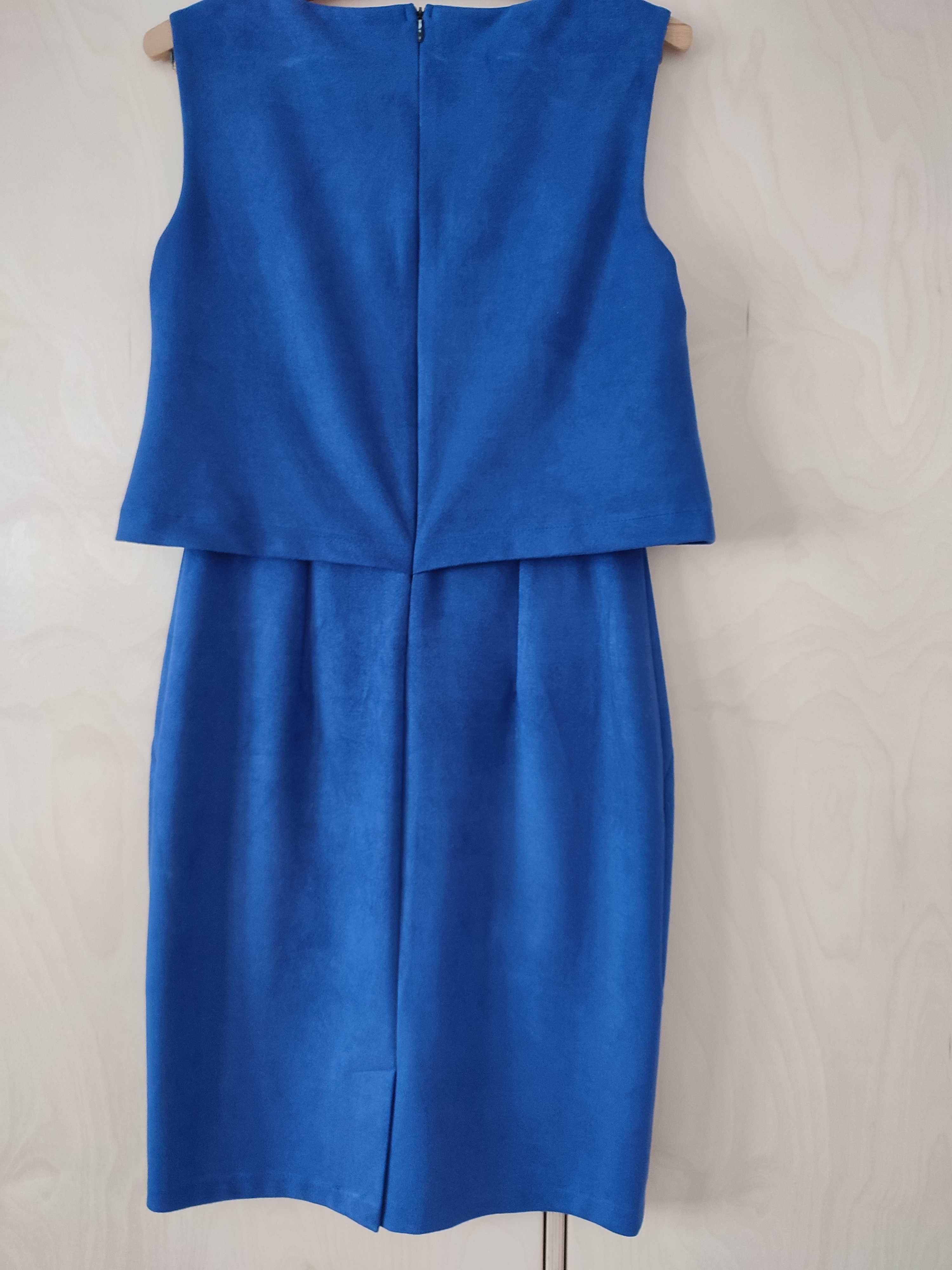 Niebieska sukienka bez rękawów rozmiar S