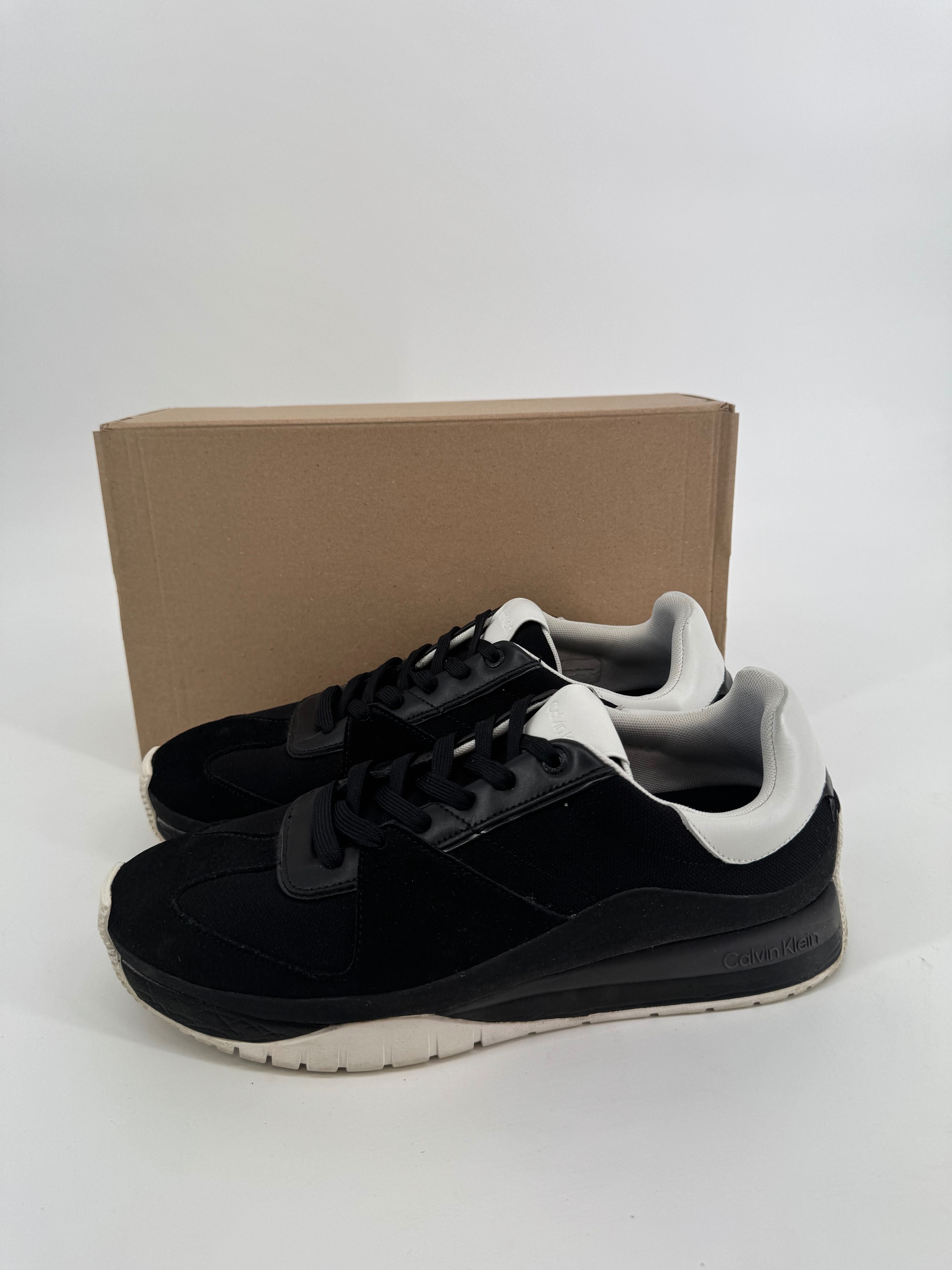 Calvin Klein sneakersy męskie czarne sportowe buty 44 skórzane