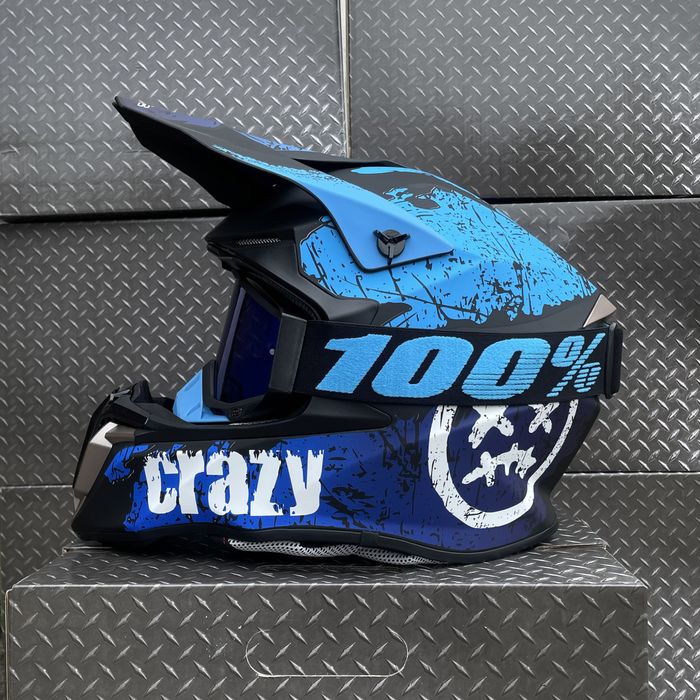 + Подарунок! Шолом для мотоцикла ендуро / Шлем для мотоцикла эндуро