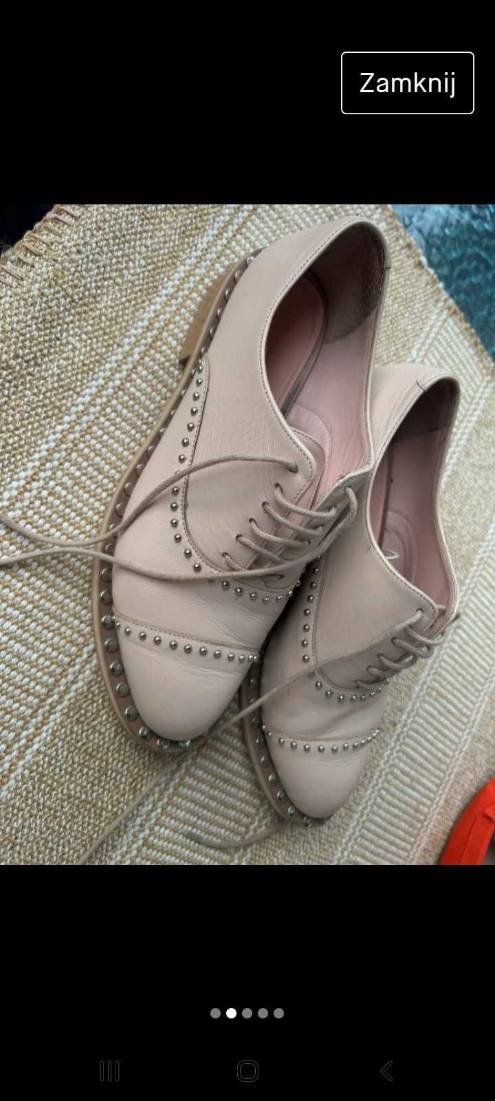 Pantofle oksfordki
