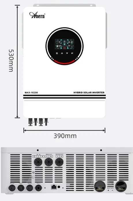 Гібридний інвертор Anern 10,2 кВт для сонячних електростанцій та ДБЖ