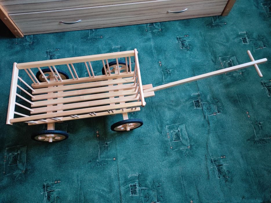 Wózek Drabiniasty dla dziecka z drewna