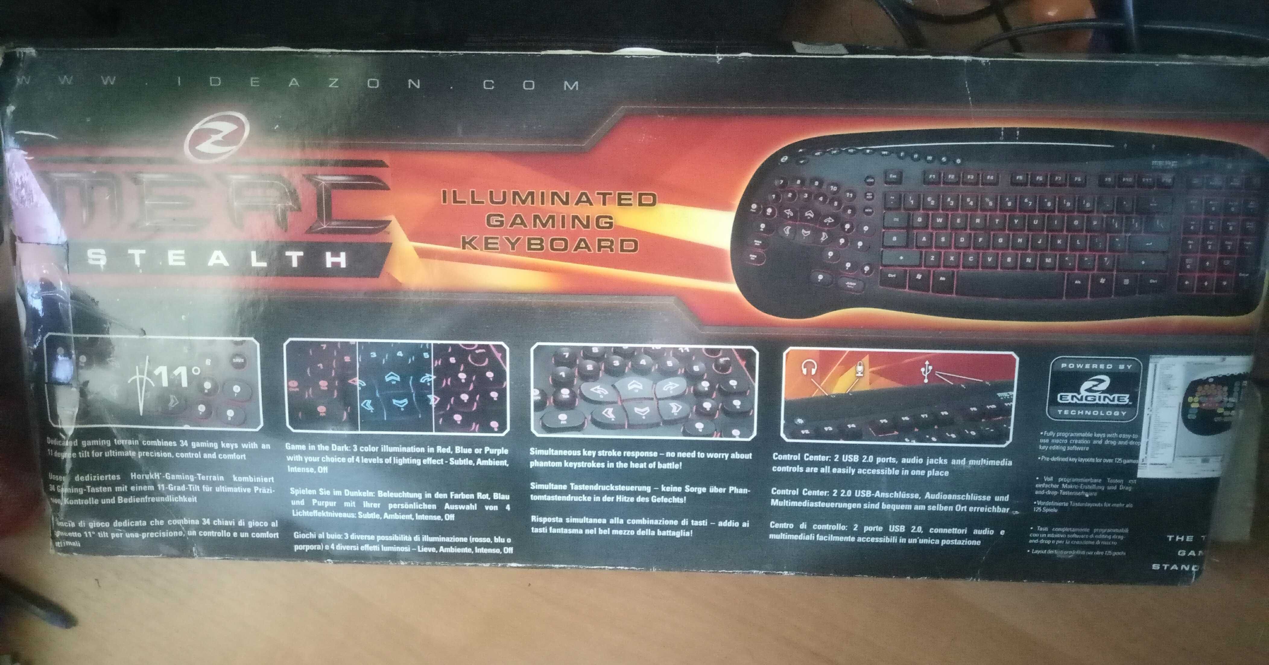 новый геймпад клавіатура Merc stealth illuminated gaming keyboard