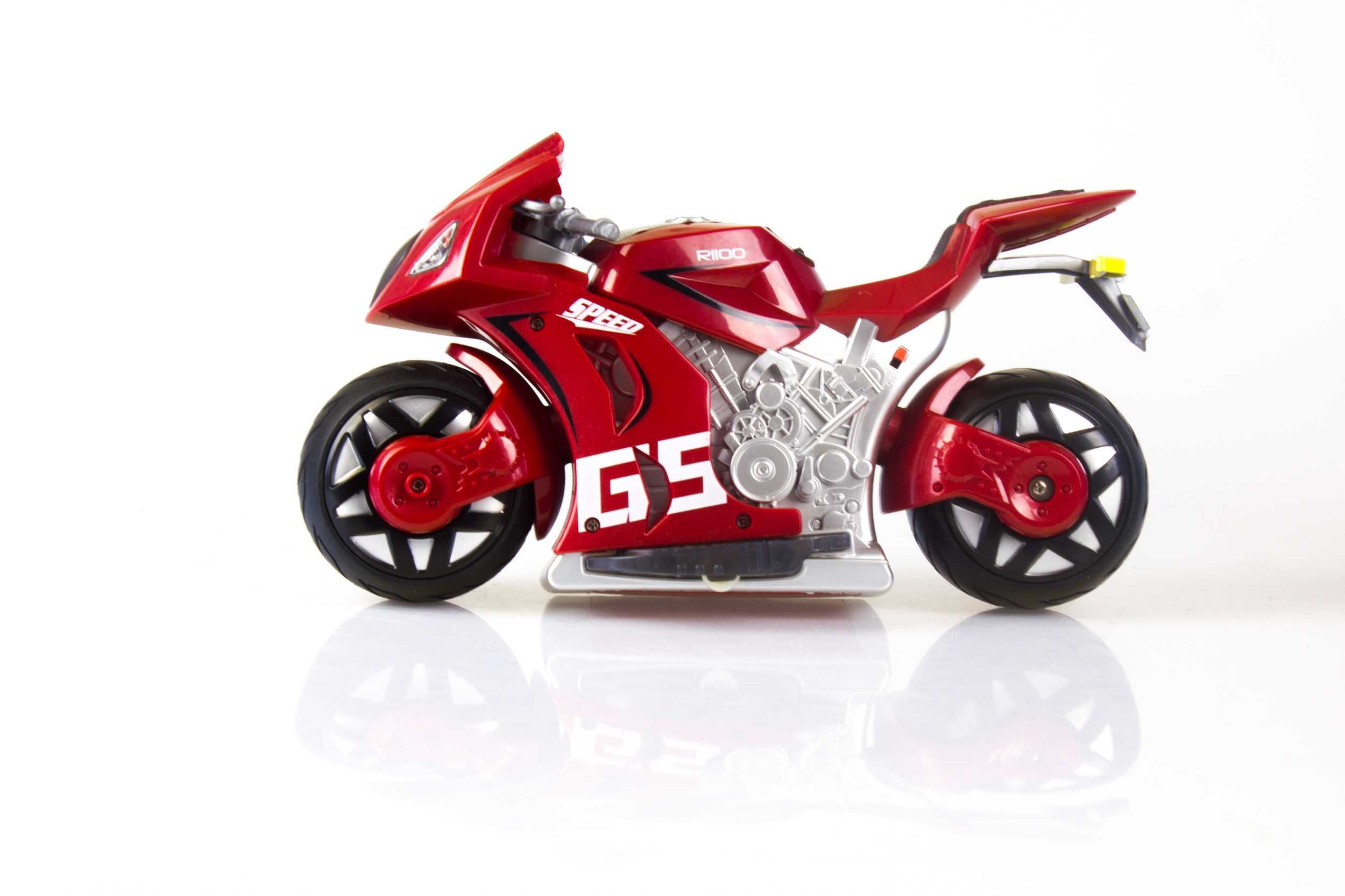 Duży 1:8 motor motocykl 30cm zdalnie sterowany PILOT Ścigacz RC 25km/h