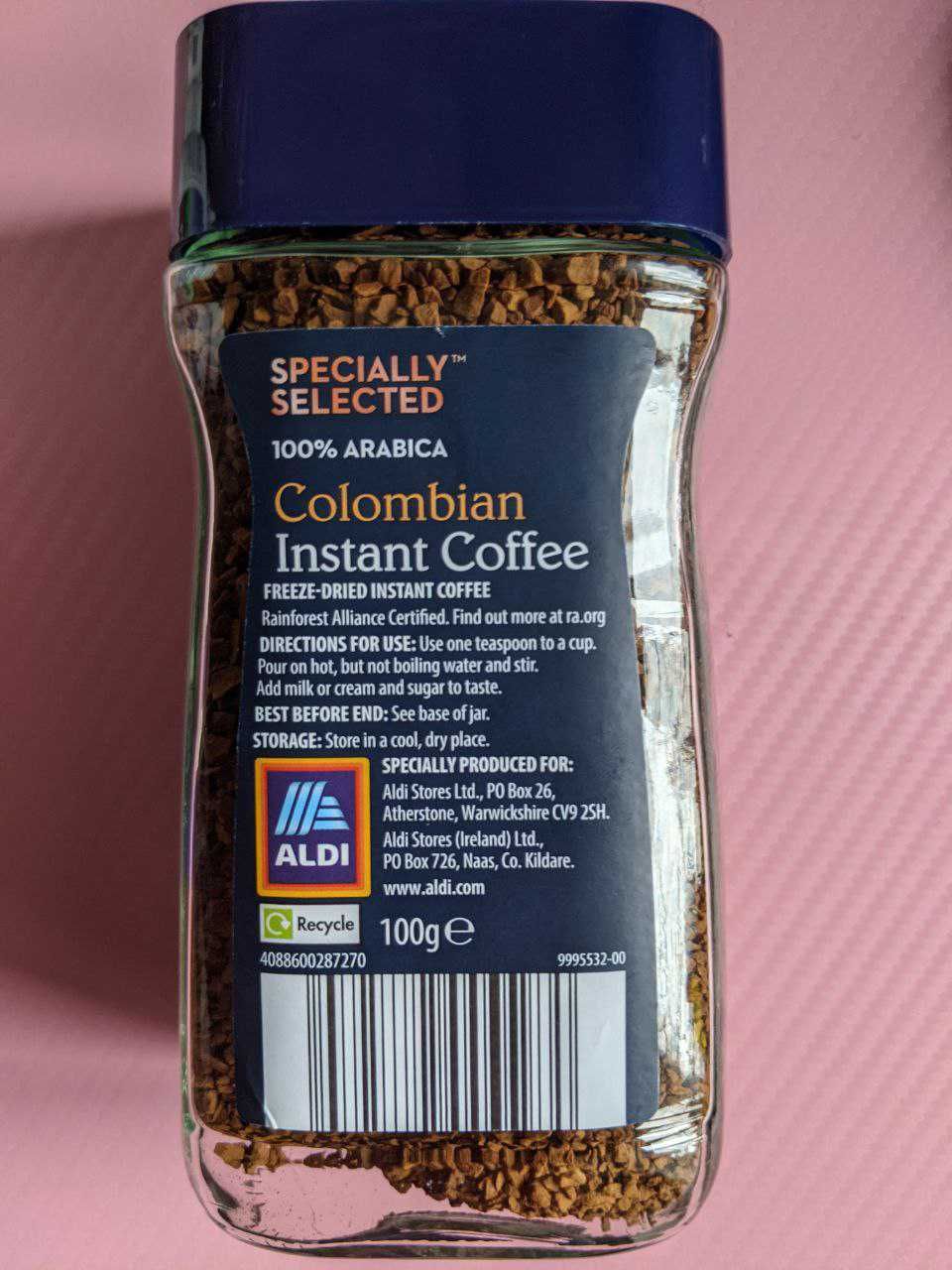 Сублімована розчинна кава Colombia Instant Coffee, 100гр