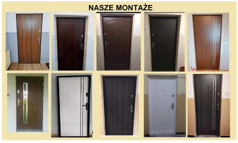 DRZWI z montażem zewnętrzne WEJŚCIOWE DO MIESZKANIA -wewnątrzklatkowe