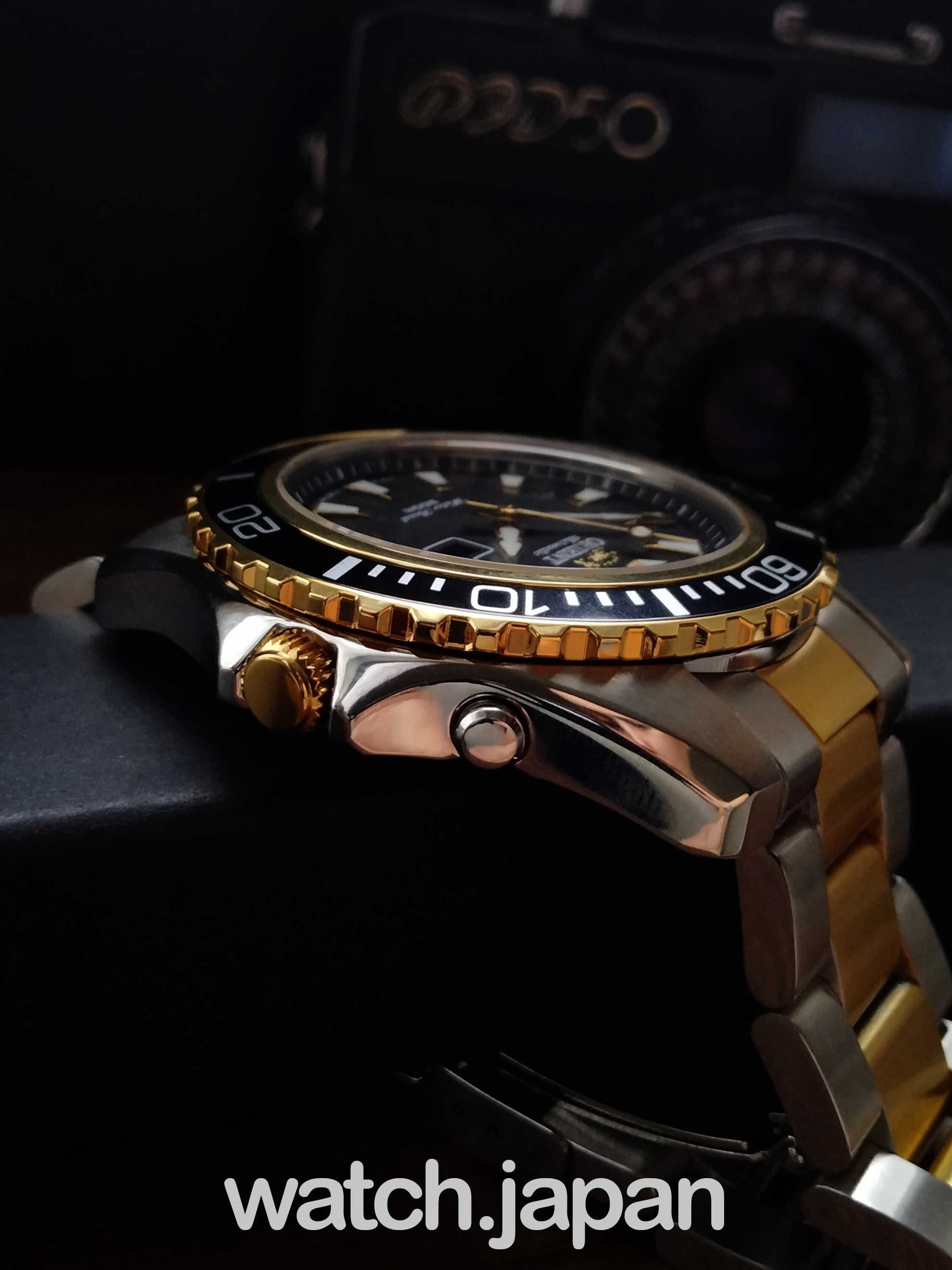 Часы - Годинник дайвер Orient Mako XL Gold Black + Коробочка