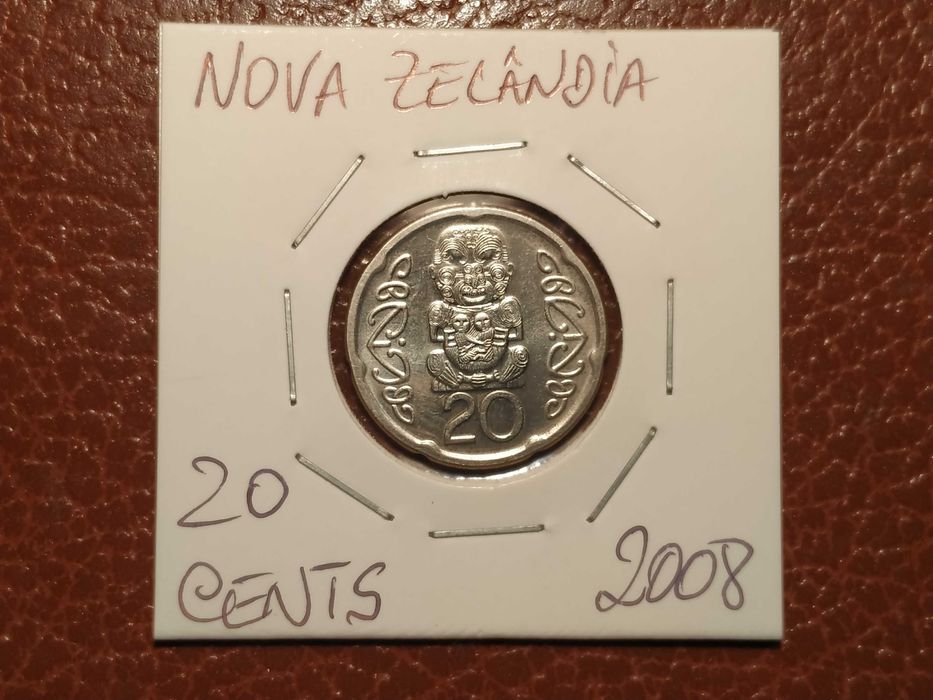 A100 moeda de 20 cents de 2008 - Nova Zelândia