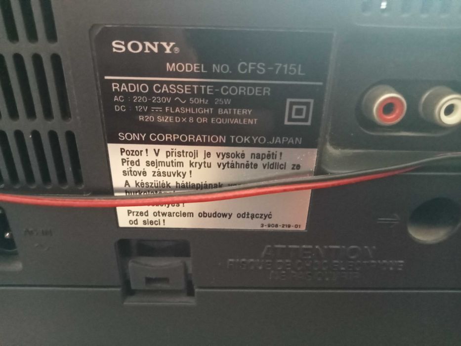 radiomagnetofon  sony