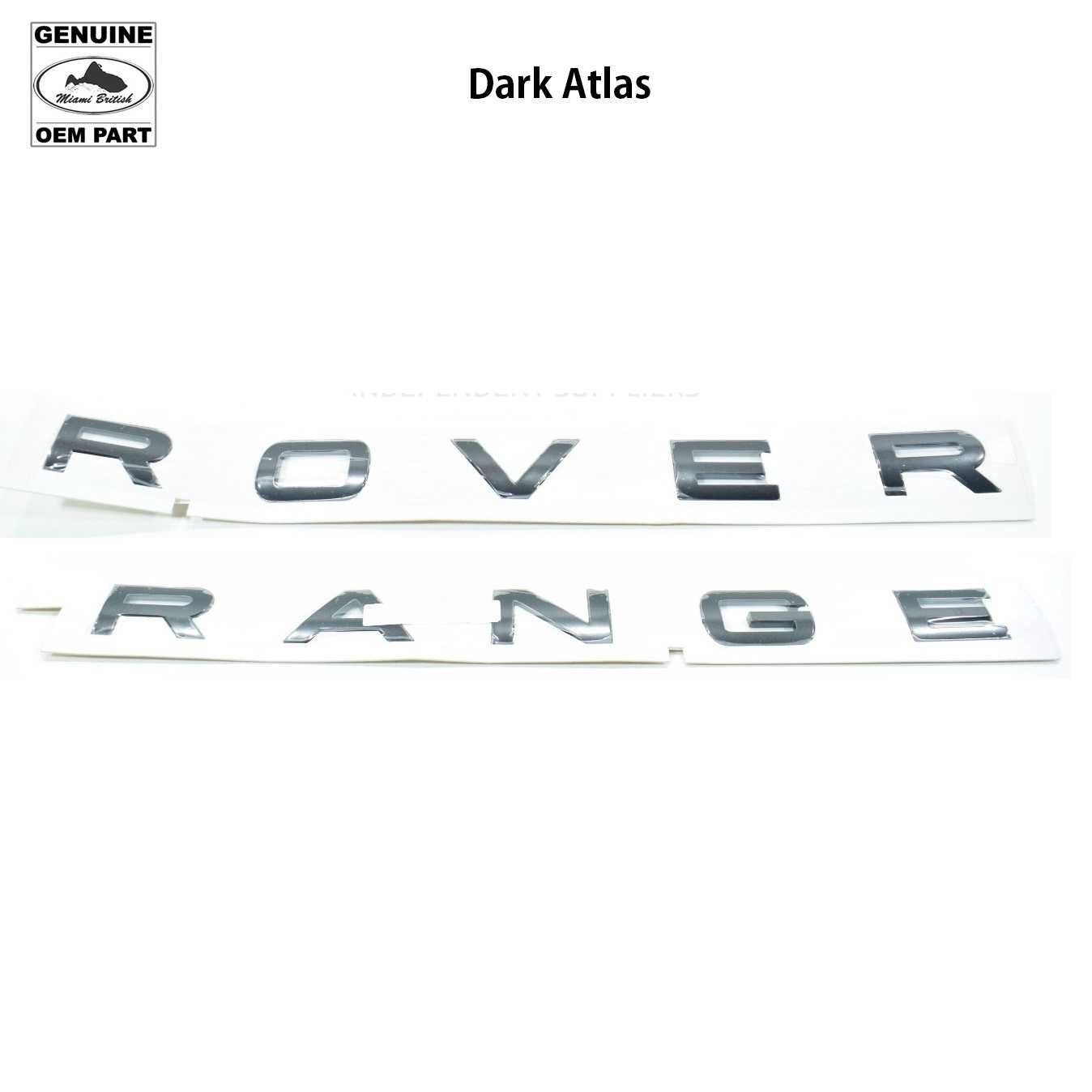 Напис на капот (емблема) RANGE ROVER. Velar L560, dark atlas, оригінал