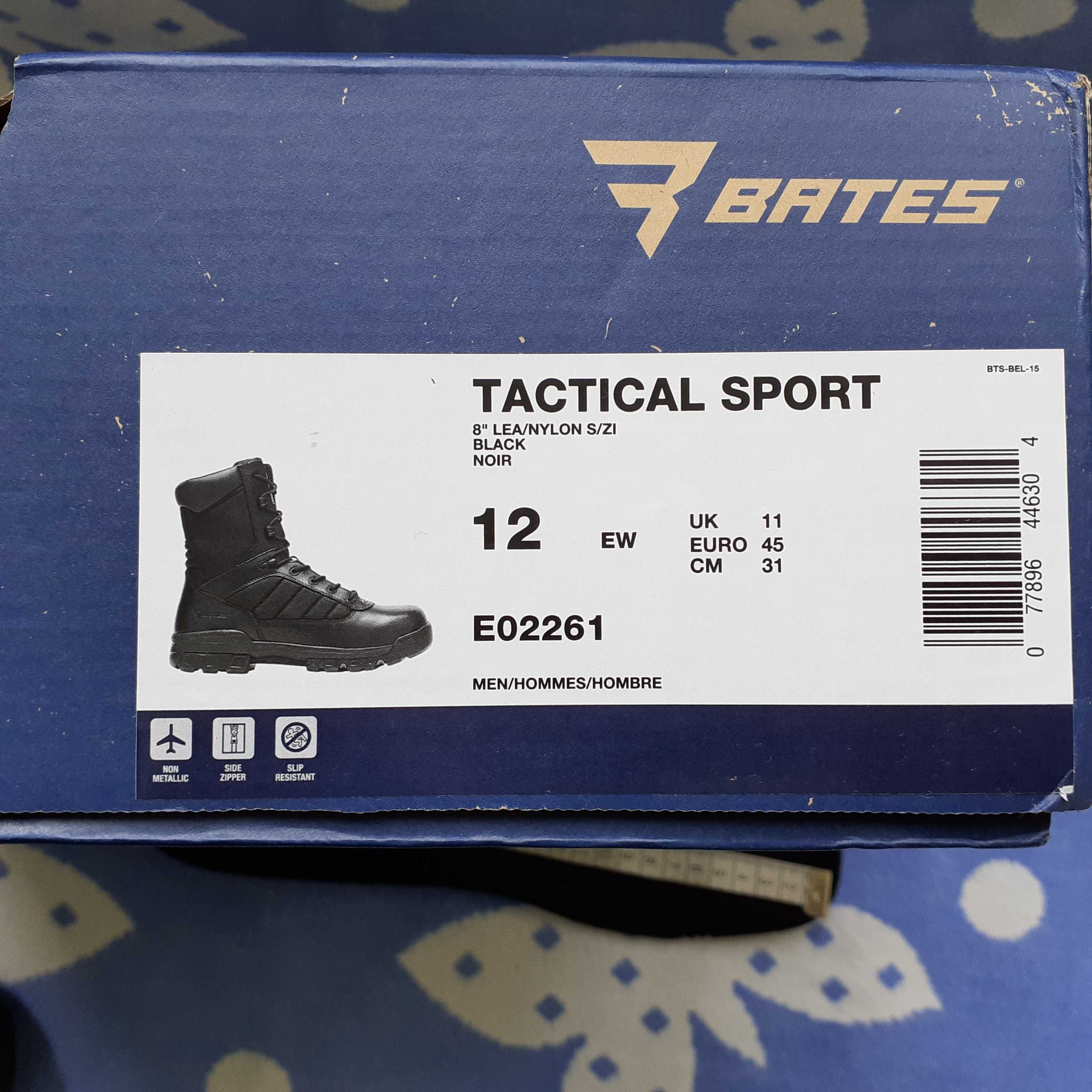 30см. Тактичні Черевики Bates 8 Tactical Sport Side Zip Black Оригінал