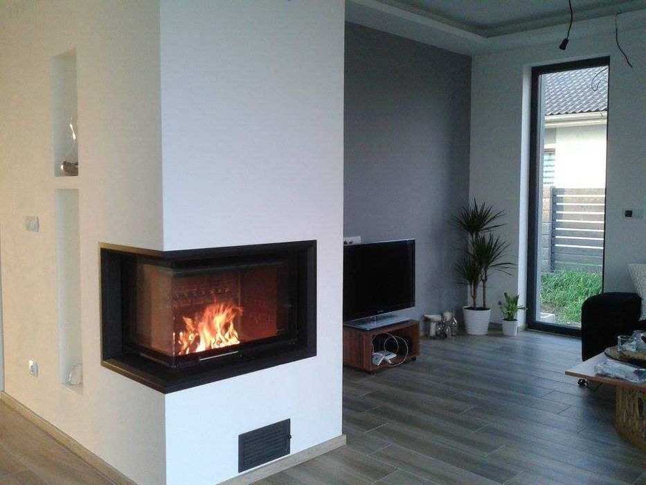 Kominek nowoczesny 2-szybowy (z szybą narożną prawą lub lewą) KRAKÓW