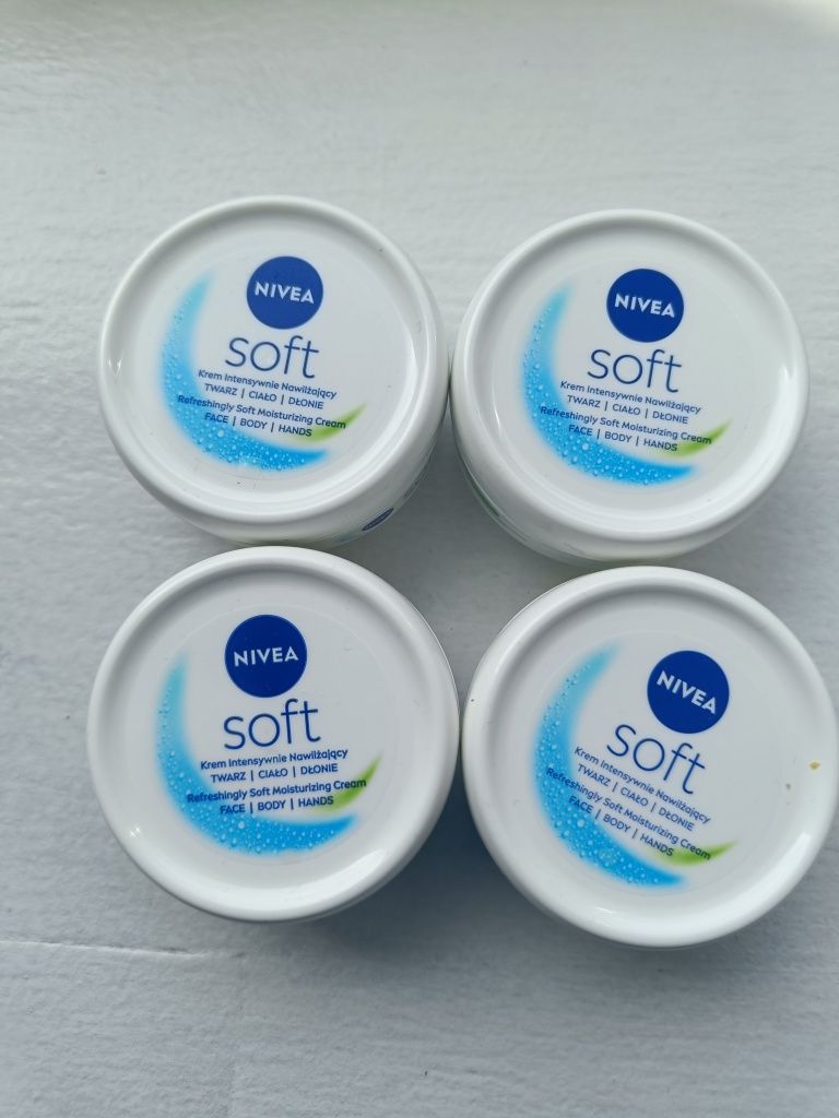 Nivea soft 50 ml x 4 sztuki kremy kremik miniaturki