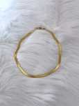 Fio/ Colar / Gargantilha corrente achatada em dourado