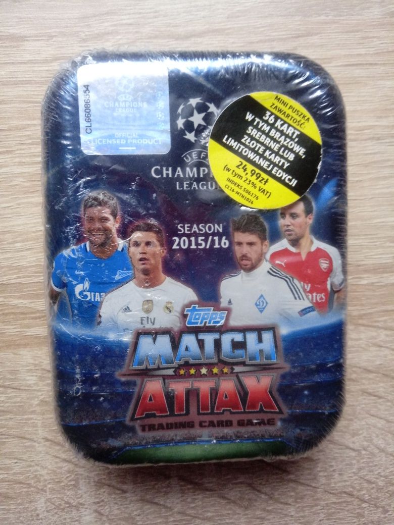 Nowa puszka karty piłkarskie 36 kart Match Attax