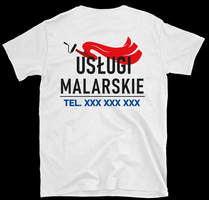koszulka robocza, koszulka firmowa z nadrukiem usługi malarskie