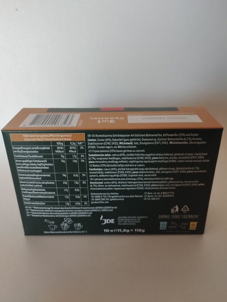 Kawa rozpuszczalna 3w1 karmelowa Jacobs Ostatnie sztuki
