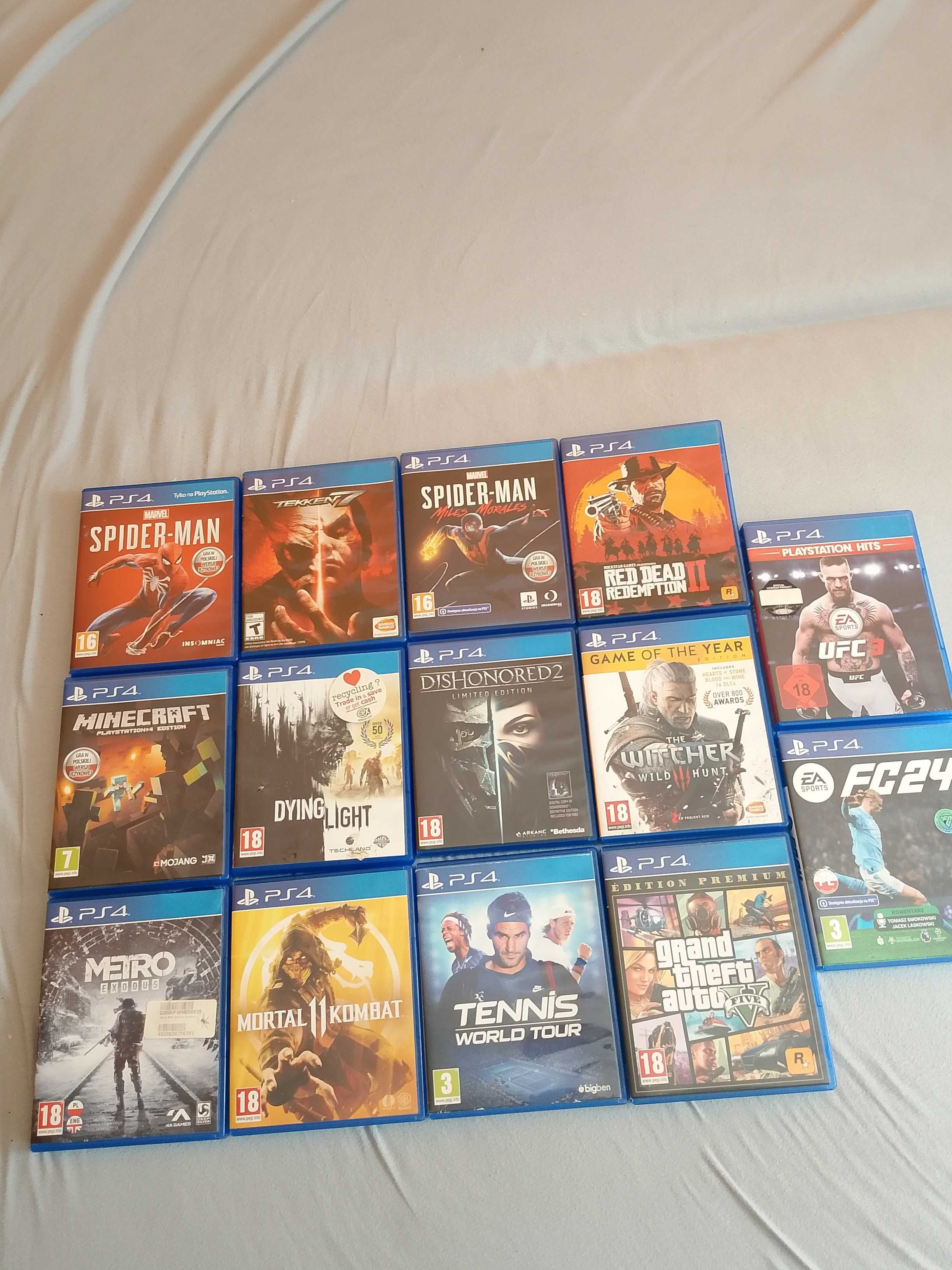 Gry PS4 – Spider-Man, GTA V, RDR2, Minecraft, Mortal Kombat, i inne