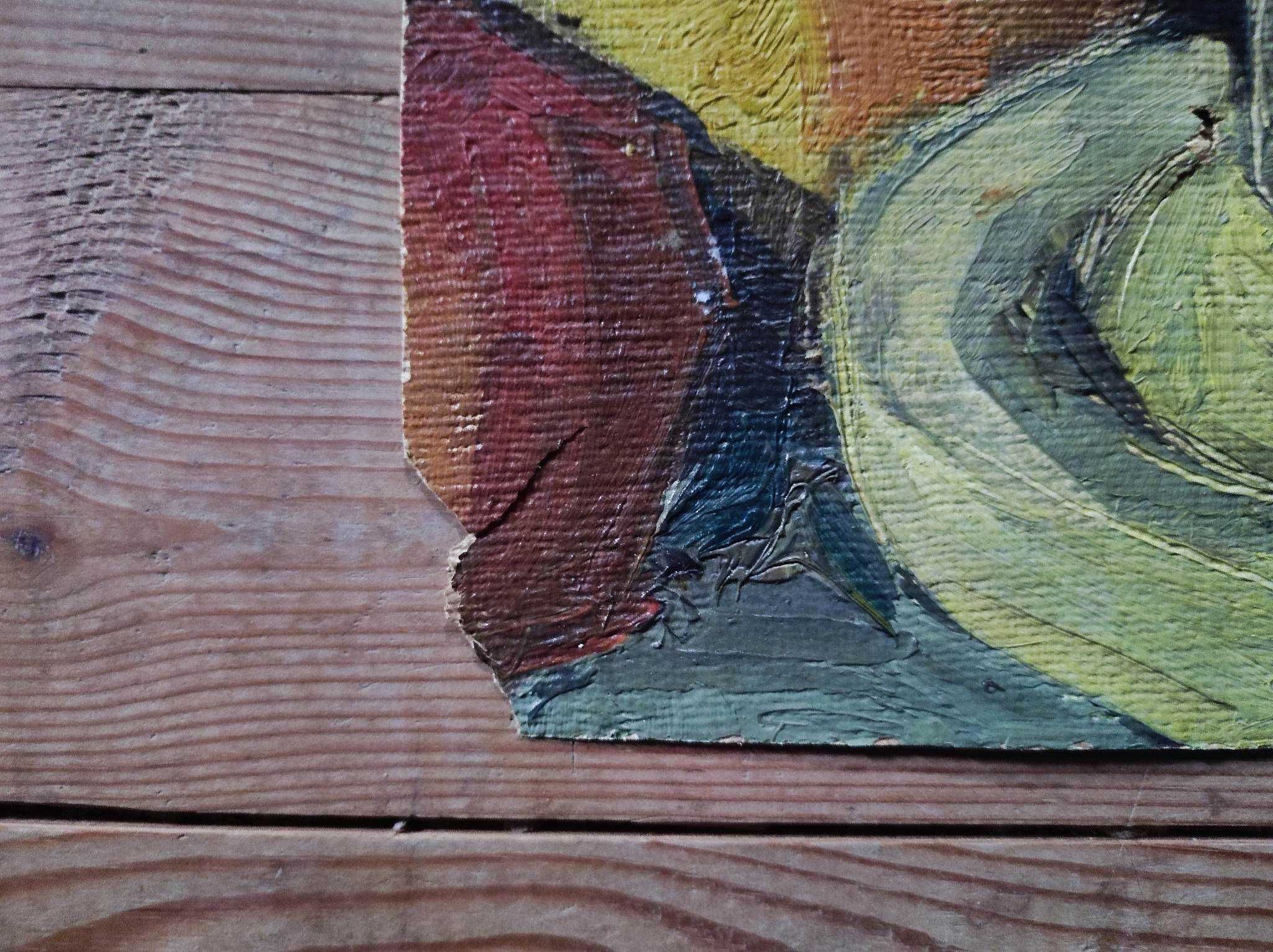 Lote de 2 estudos de Atelier - Óleos sobre papel espesso, cerca 1940