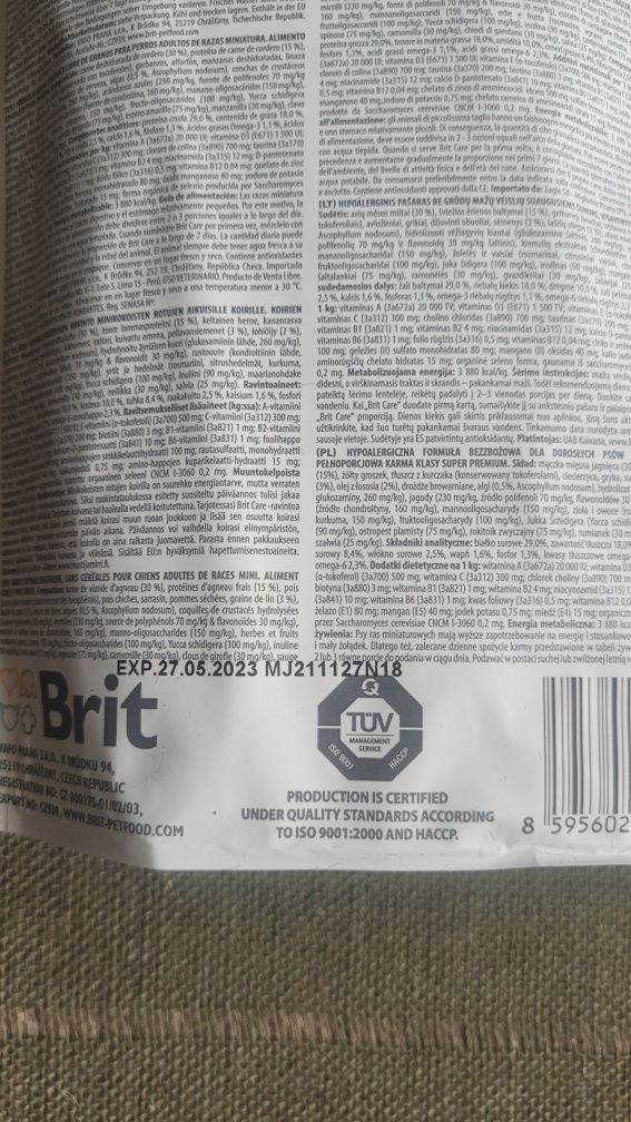 Britn care mini Grain Free ADDUL