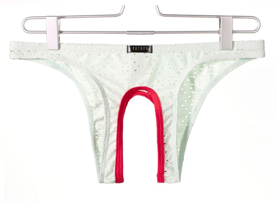 Erotyczne Męskie Slipy Siateczkowe, Otwarte Jockstrapy  - S