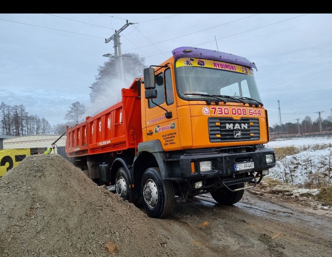 Man wywrotka wynajem . Koparka i koparkoladowarka