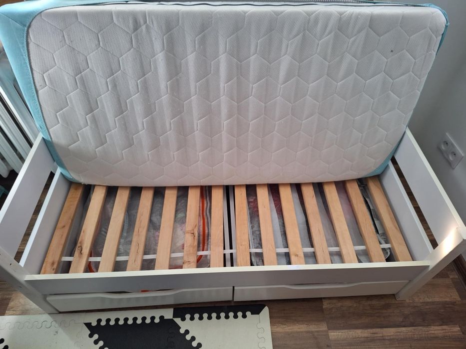 Łóżko dzieciece 140x70 Lukdom z szufladami jak ikea