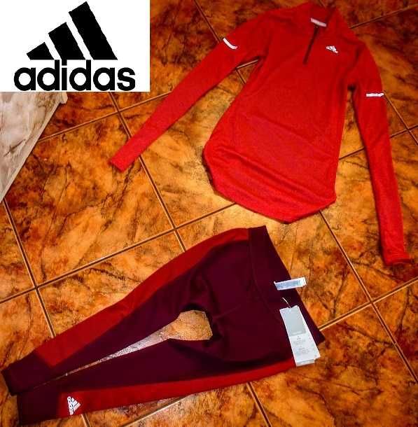 ADIDAS CLIMALITE dres komplet ORYGINAŁ legginsy i bluza r S 36 NOWOŚĆ