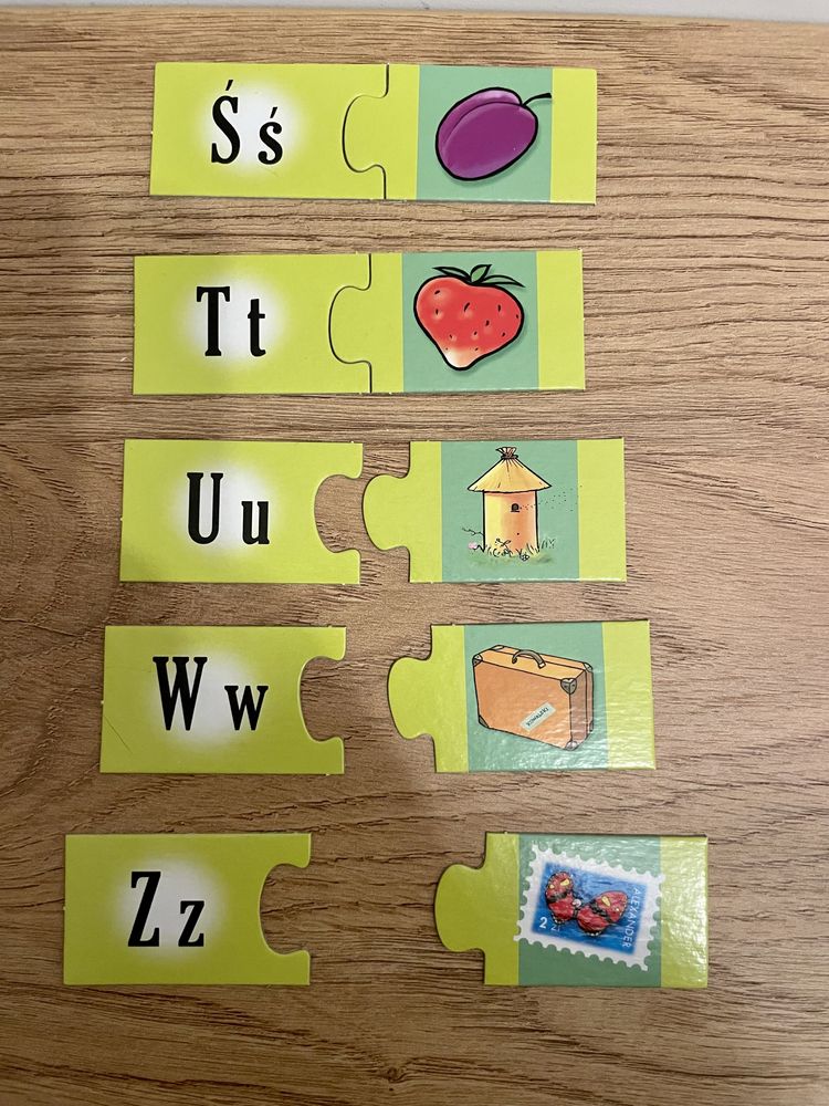 Gra edukacyjna poznajemy litery - puzzle, układanka