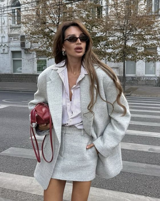 Костюм жіночий/ костюм піджак+спідниця/теплий кимплект