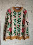 Sweter w kwiaty ,folk QU STYLE