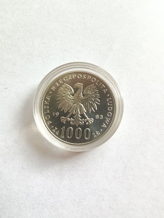 Moneta Jan Paweł II 1000 zł 1983 rok w kapslu