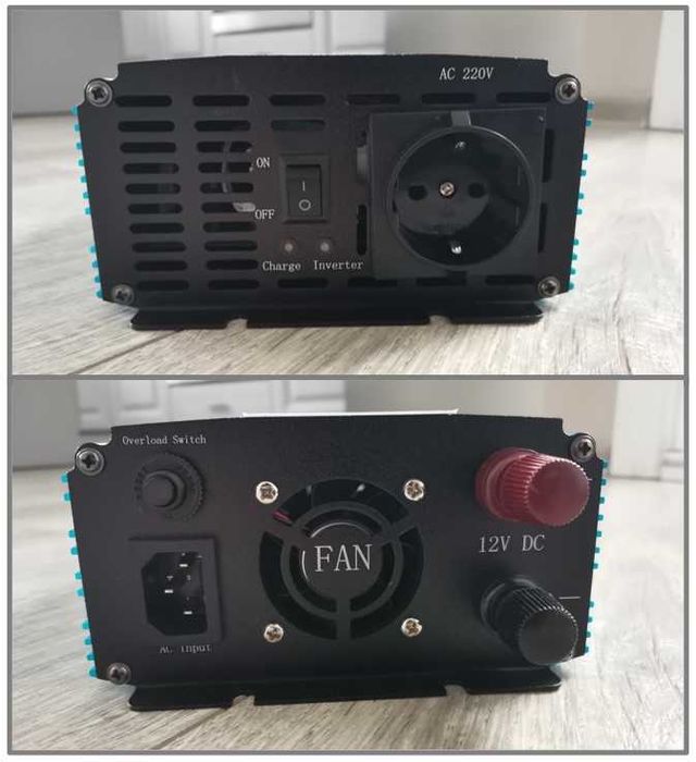 Система ДБЖ для котла: інвертор чистий синус + 10А зарядка акумулятора