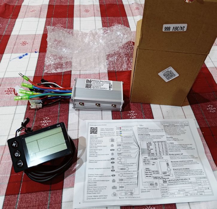 Sterownik , Wyświetlacz rower elektryczny, 24V36V48V60V  Nowy