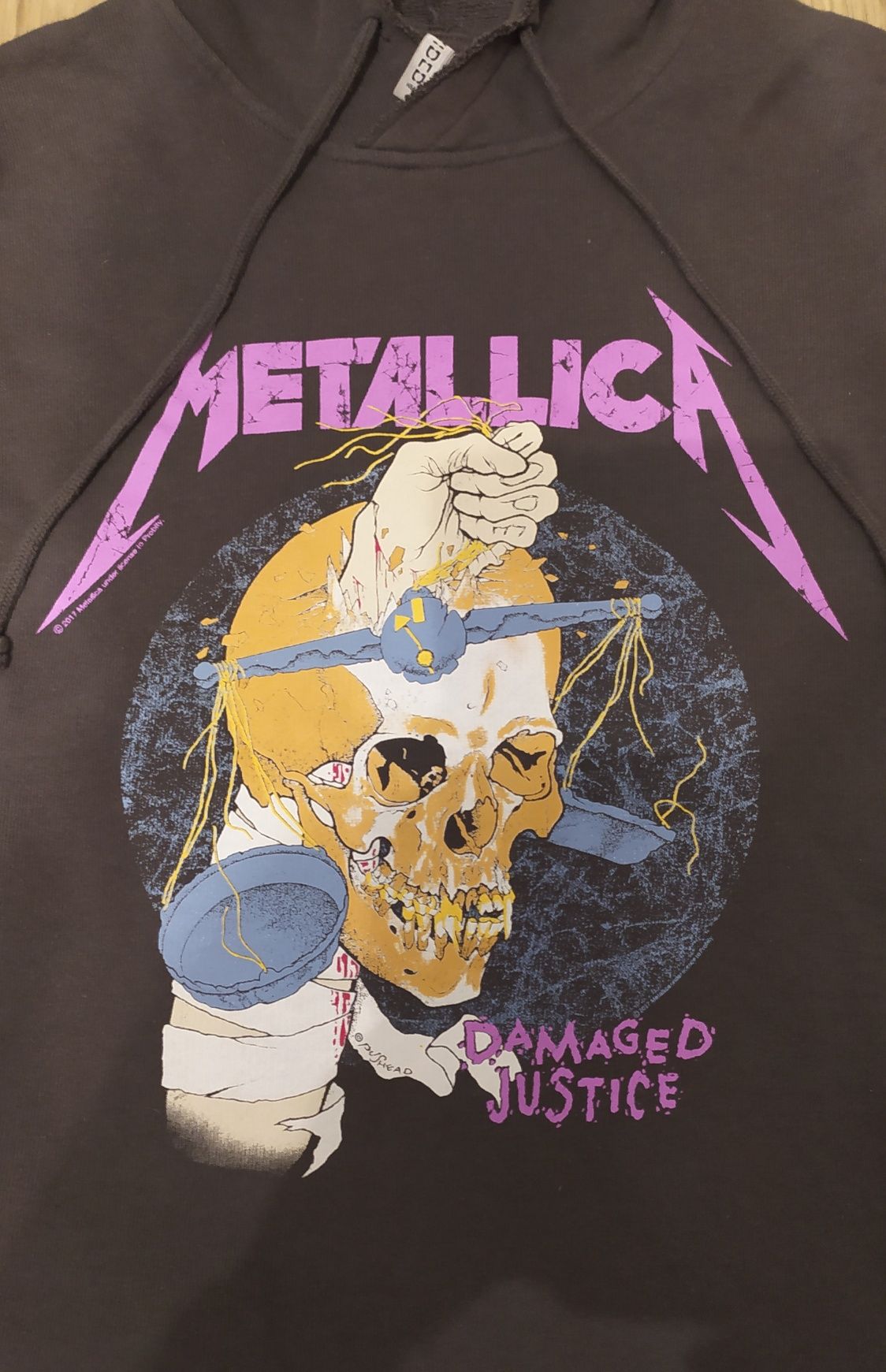 Bluza, Metallica, z kapturem, Damaged Justice, rozmiar L