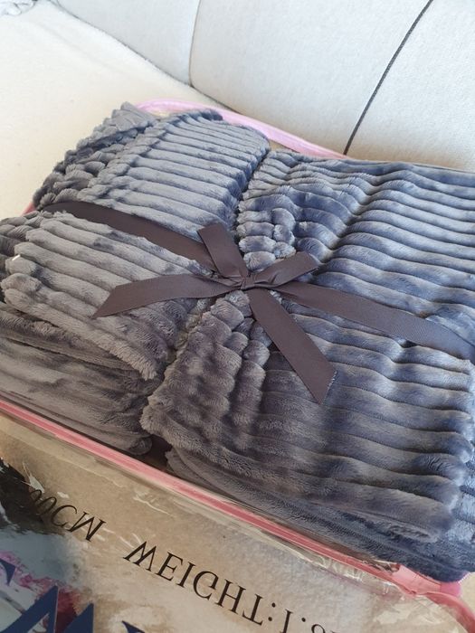 Koc Elway 160x200 grafitowy mięciutki