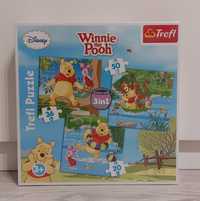 Puzzle trefl 50 36 20 Kubuś Puchatek 3 w 1