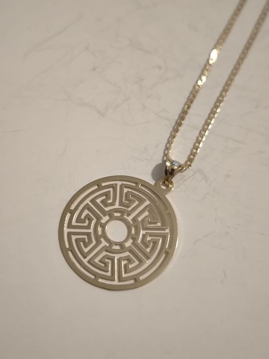 Złoty Łańcuszek 585 Złoto Gold 14K Złote Wzór Grecki